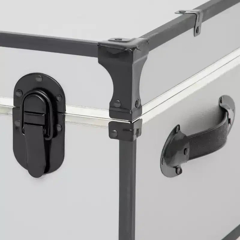 30" Wheeled Footlocker Storage Trunk College Camp 200 lb Capacity