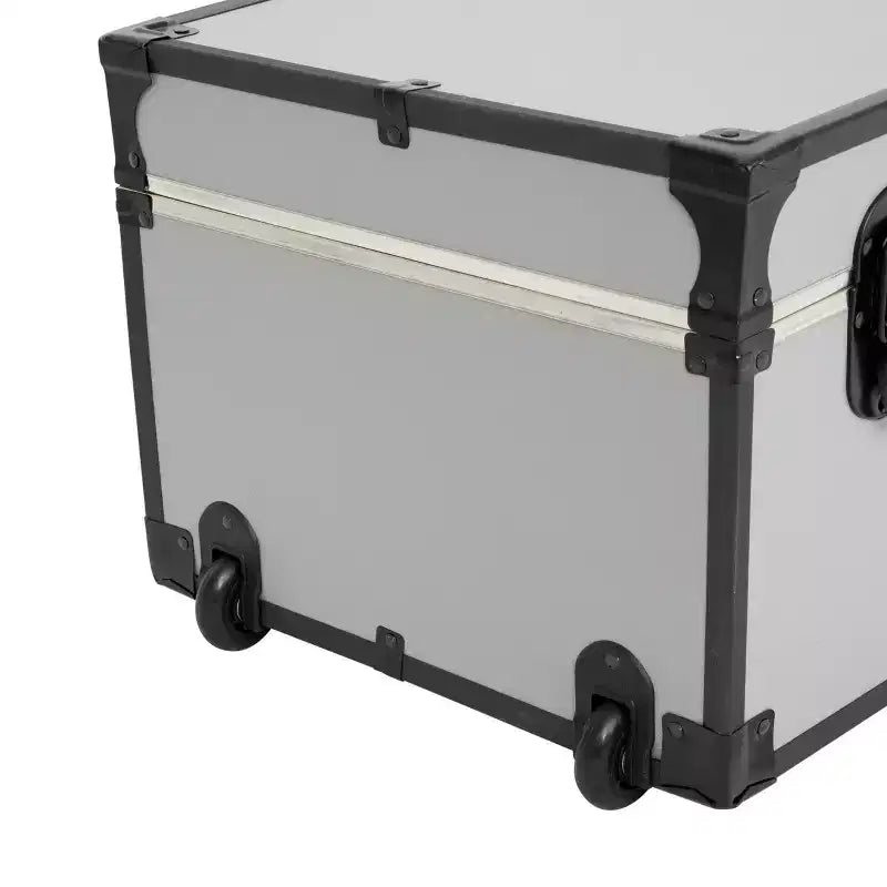 30" Wheeled Footlocker Storage Trunk College Camp 200 lb Capacity