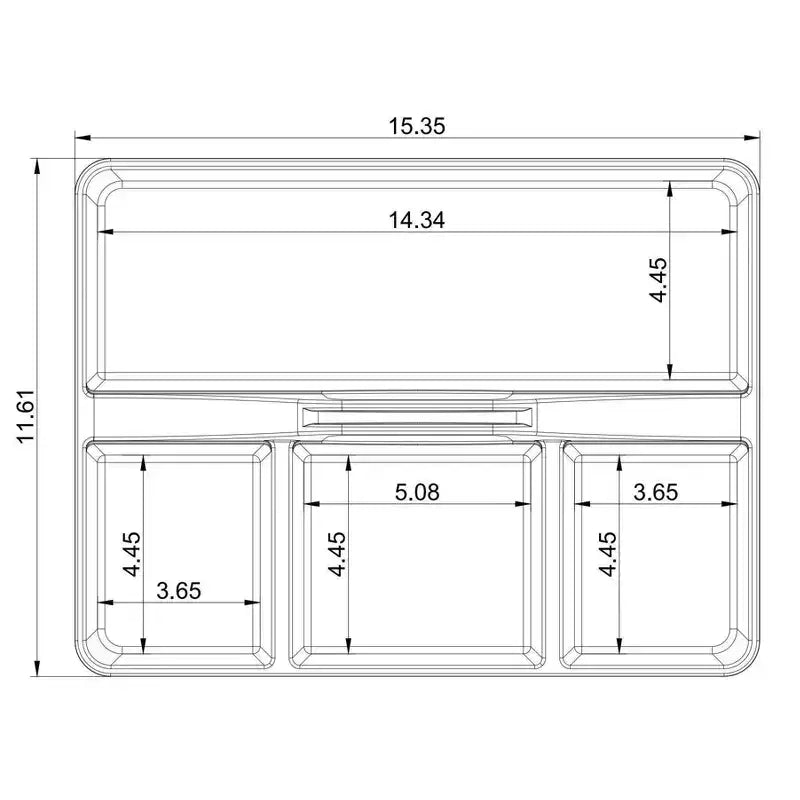 Divided Caddy Organizer White Polypropylene Utility Storage