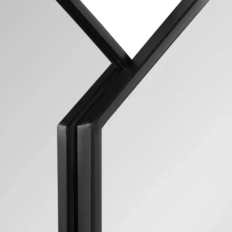 28" x 27" Diaz Framed Wall Mirror Black: Hexagonal, Modern Design, No Assembly Required