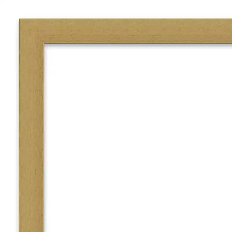 28" x 28" Non-Beveled Square Bathroom Wall Mirror Brushed Gold