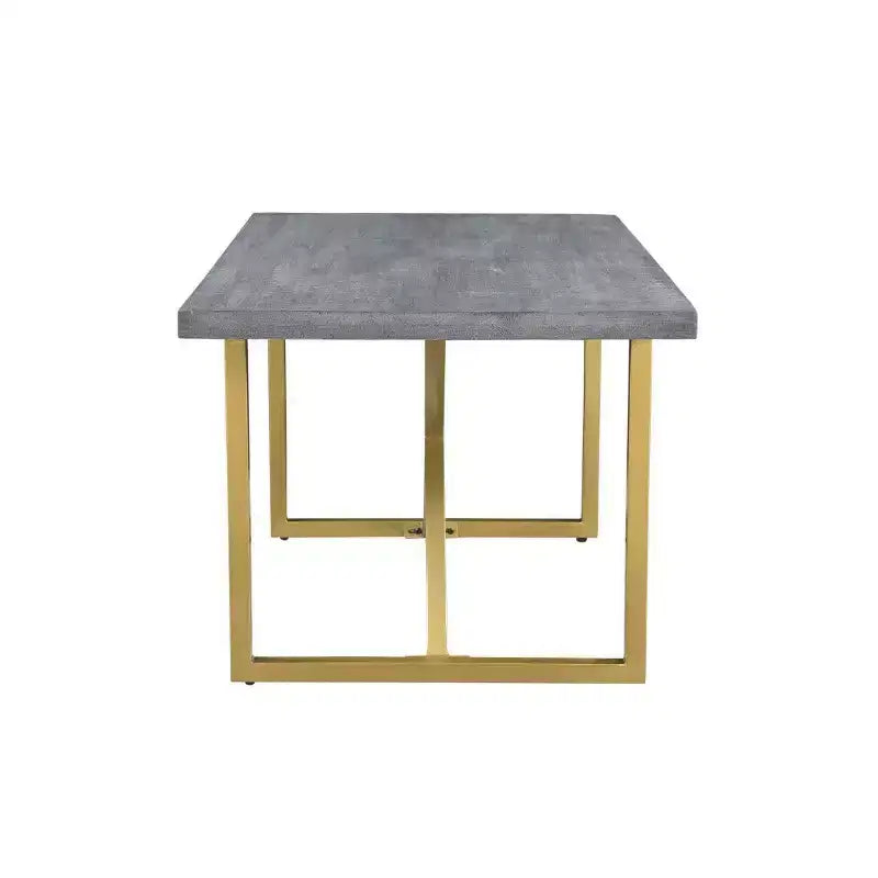 71" Raven Mango Wood Dining Table Gray/Gold