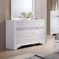 63" White 9-Drawer Dresser Wood Frame Metal Glides