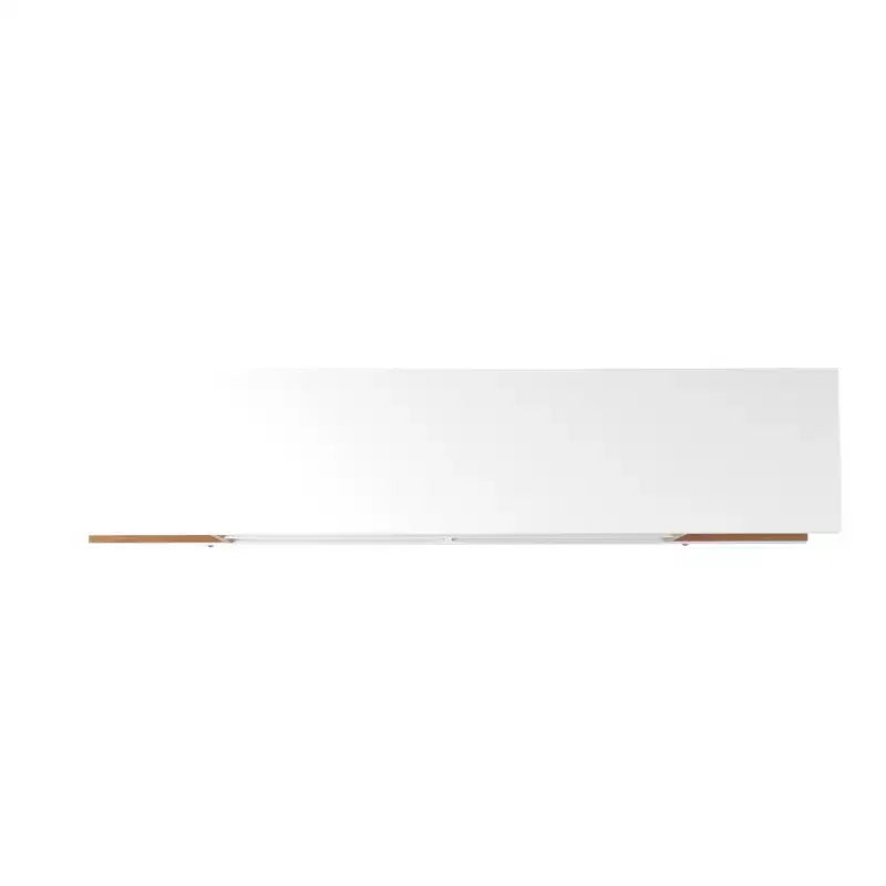70.47" TV Stand for TVs up to 65" White Gloss/Maple Cream Modern Console with Storage