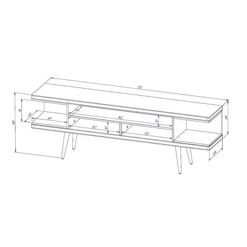 70.47" TV Stand for TVs up to 65" White Gloss/Maple Cream Modern Console with Storage
