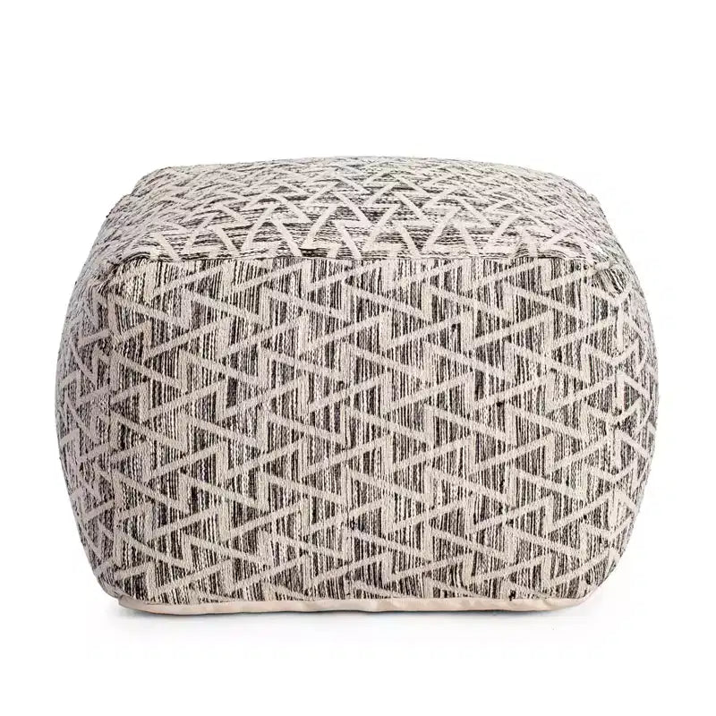 Lafayette Square Pouf Black/Ivory