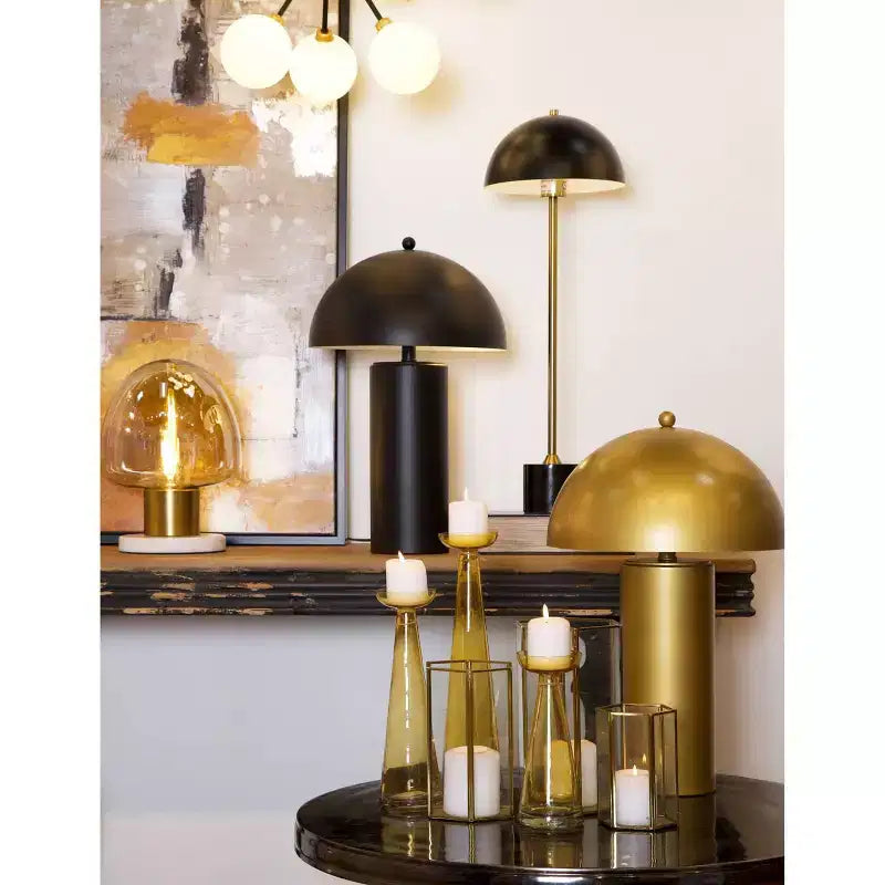 Modern Traditional Round Metal Coffee Table Black
