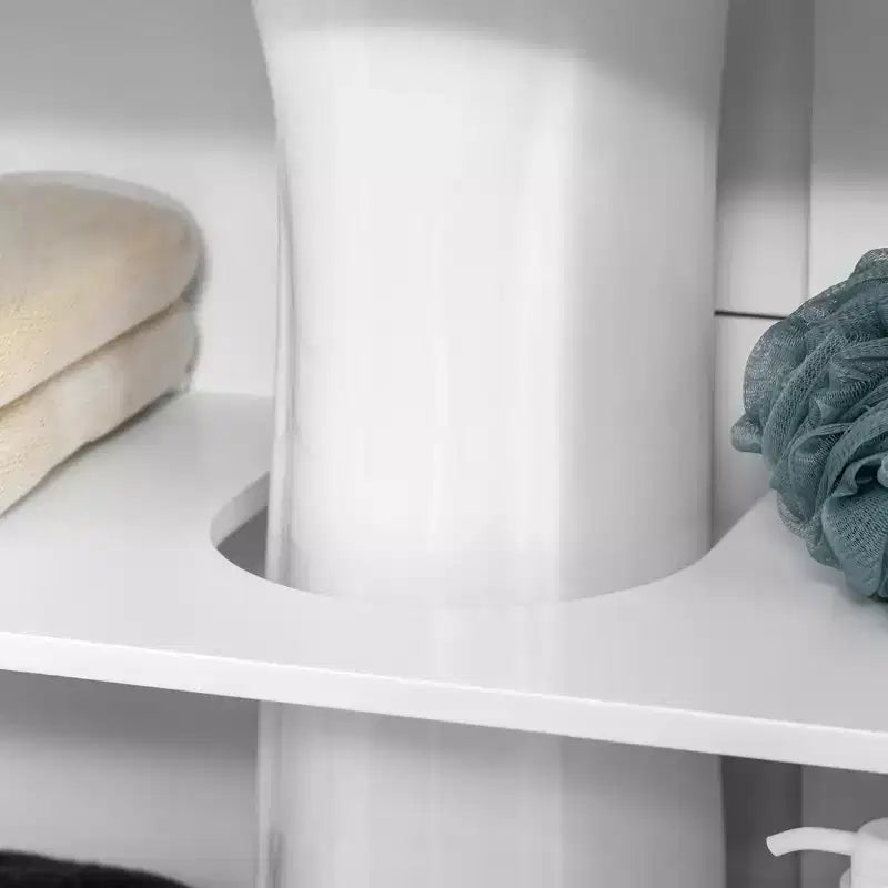 Modern Under Sink Cabinet with 2 Doors, Pedestal Under Sink Bathroom Cupboard with Adjustable Shelf