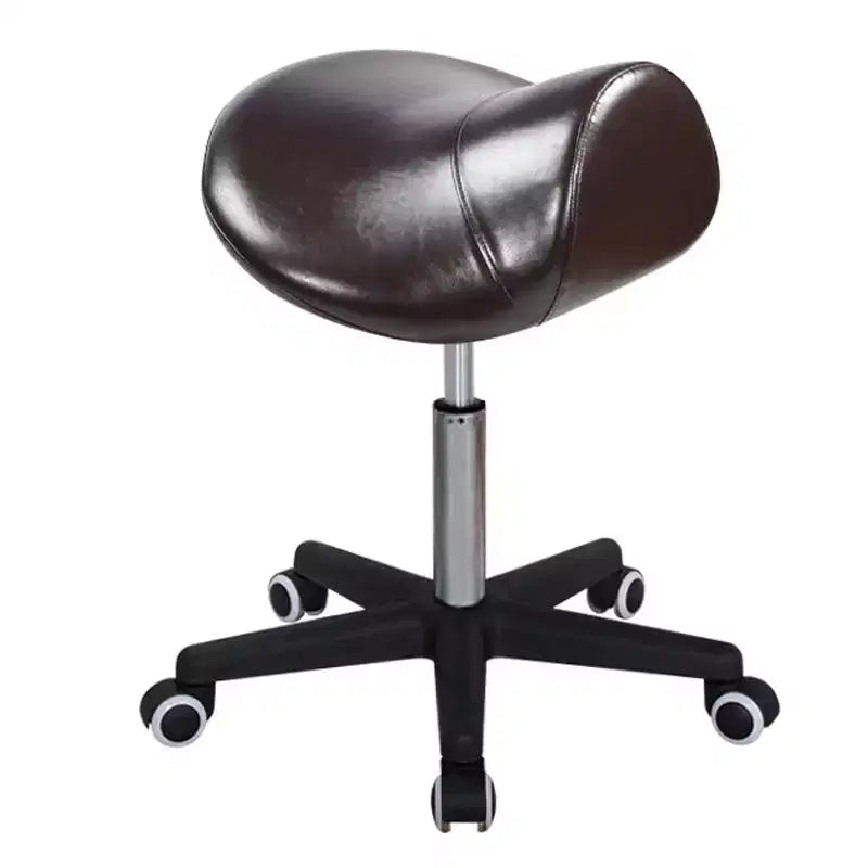 Ergonomic Swivel Saddle Stool Adjustable Height