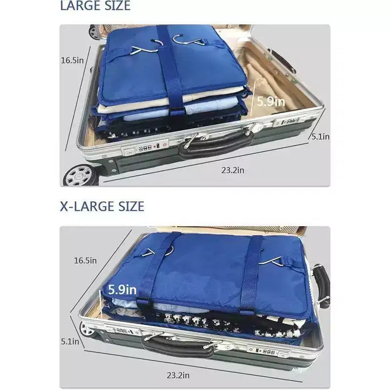 Space Saving Travel Luggage Organizer with Hanging Shelves and Laundry Compartment - Large