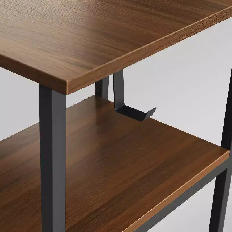 L Shape Home Office Two-Tone Desk with Storage