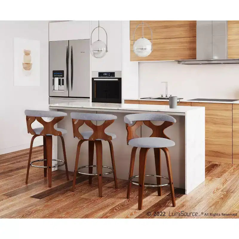 Set of 2 Gardenia Upholstered Counter Height Barstools