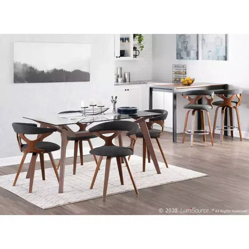 Set of 2 Gardenia Upholstered Counter Height Barstools