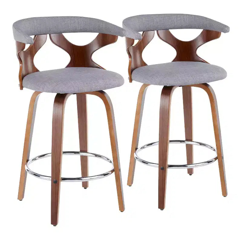 Set of 2 Gardenia Upholstered Counter Height Barstools