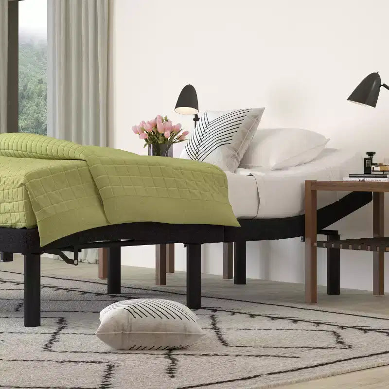 Motorized Zero Gravity Adjustable Bed Frame with Wireless Remote Dual Head & Foot Incline