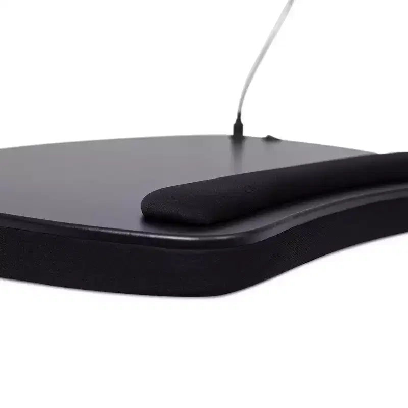 Oversized Memory Foam Lap Desk with USB Light for Laptops up to 17" Matte Black