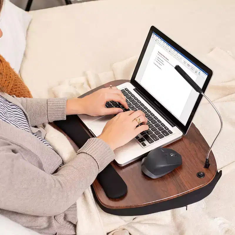 Mini Lap Desk with Memory Foam Cushion for Laptops up to 15" Silver
