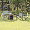 Foldable Camping Table Outdoor BBQ Portable Grilling Stand with Windscreen and Bag
