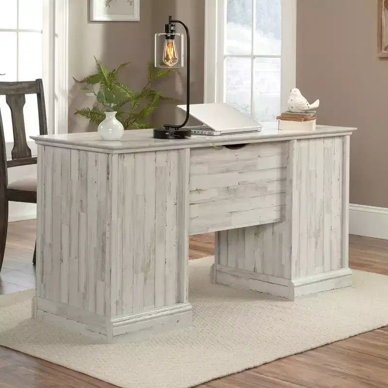 3-Drawer Executive Desk MDF Paper Veneer with File Drawer