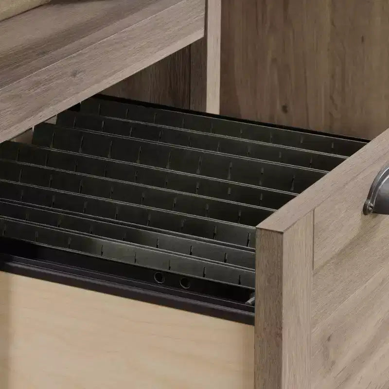 3-Drawer Executive Desk MDF Paper Veneer with File Drawer