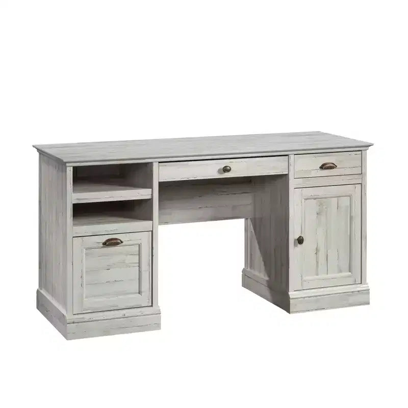 3-Drawer Executive Desk MDF Paper Veneer with File Drawer