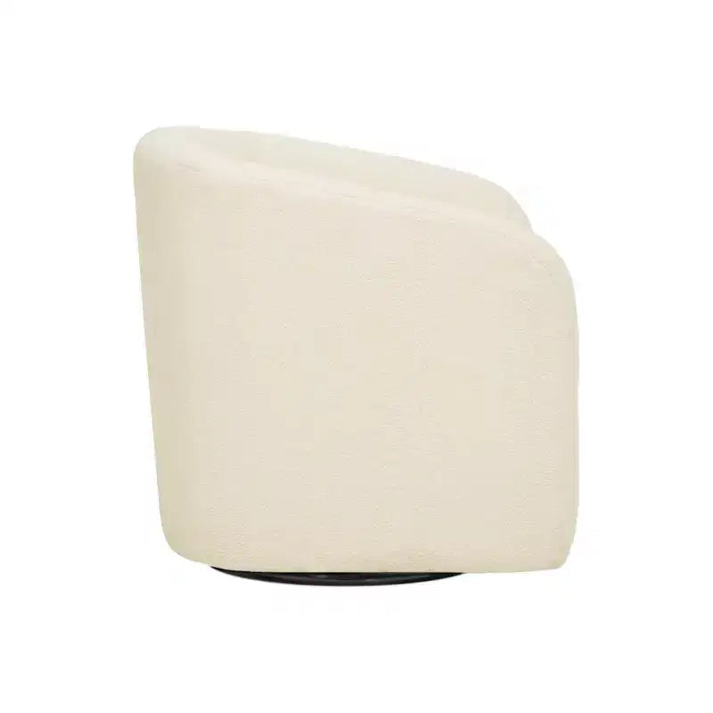 28.75" Faux Shearling Swivel Tub Chair