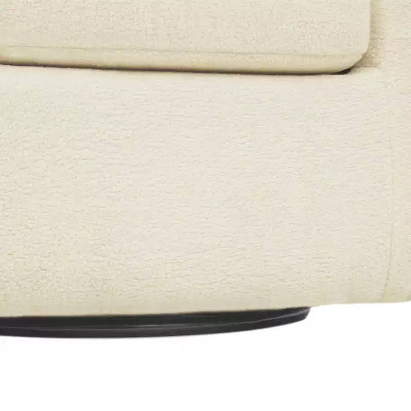 28.75" Faux Shearling Swivel Tub Chair