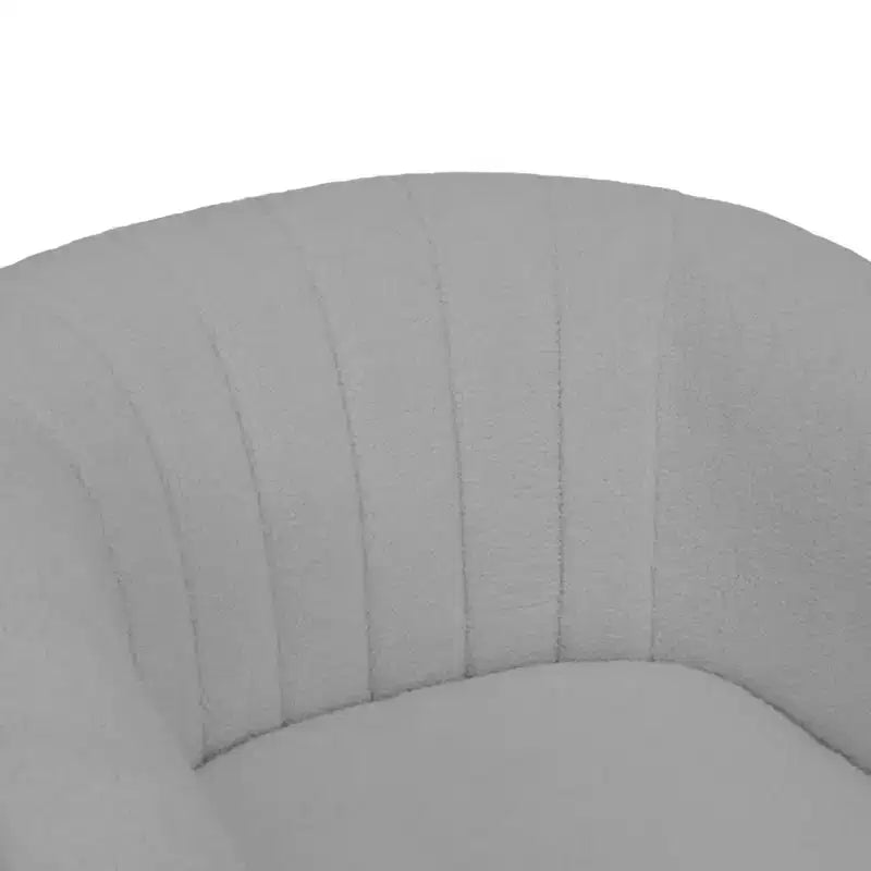 28.75" Faux Shearling Swivel Tub Chair
