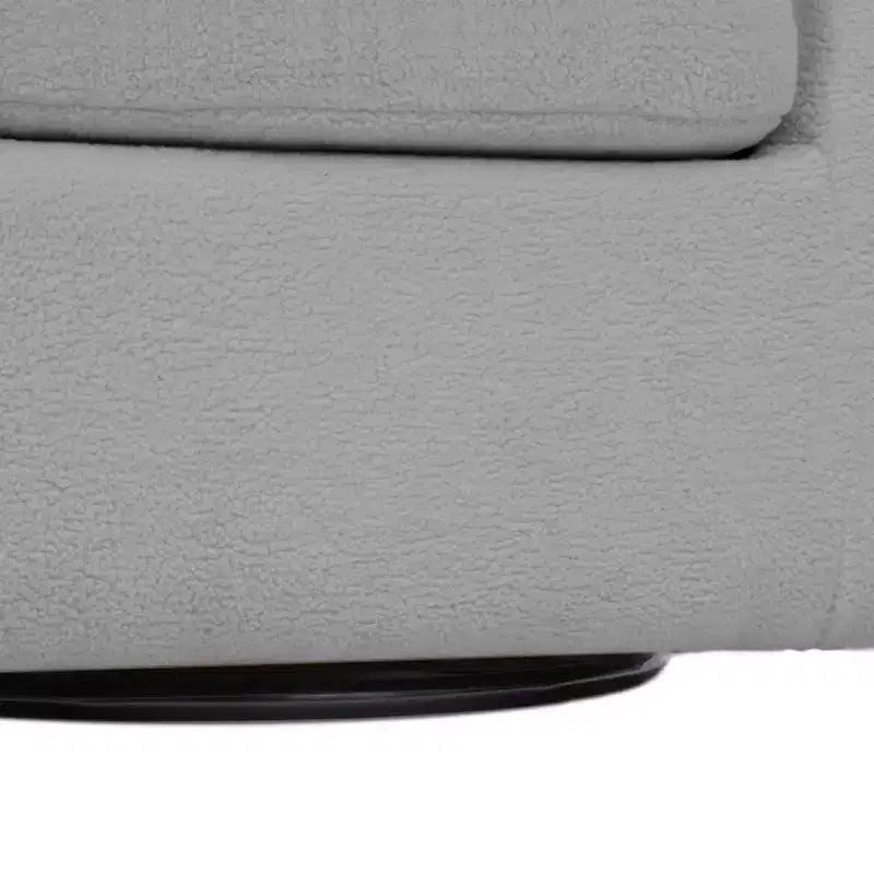 28.75" Faux Shearling Swivel Tub Chair