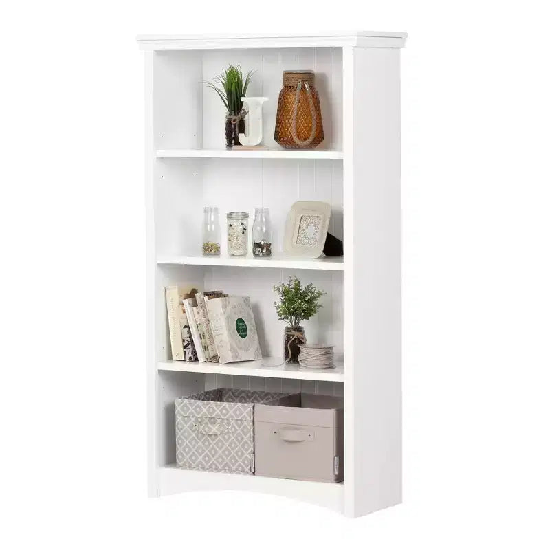 57.75" 4-Shelf Bookcase Laminated Particle Board