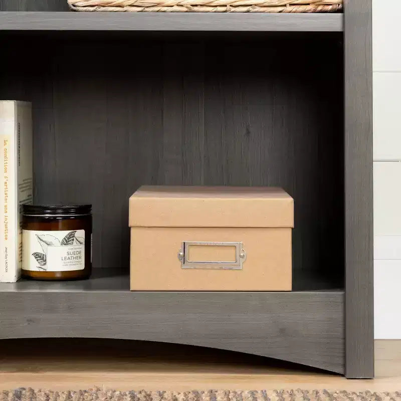 57.75" 4-Shelf Bookcase Laminated Particle Board