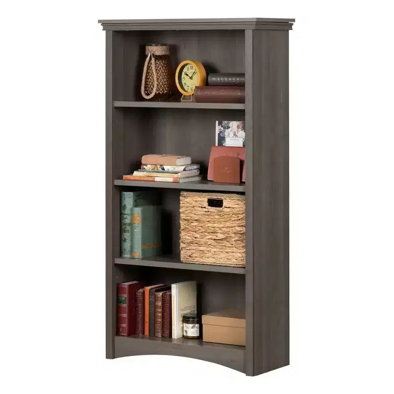 57.75" 4-Shelf Bookcase Laminated Particle Board
