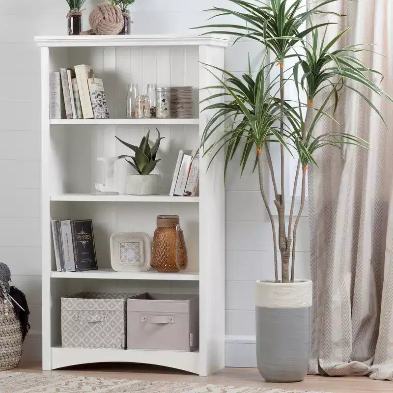 57.75" 4-Shelf Bookcase Laminated Particle Board