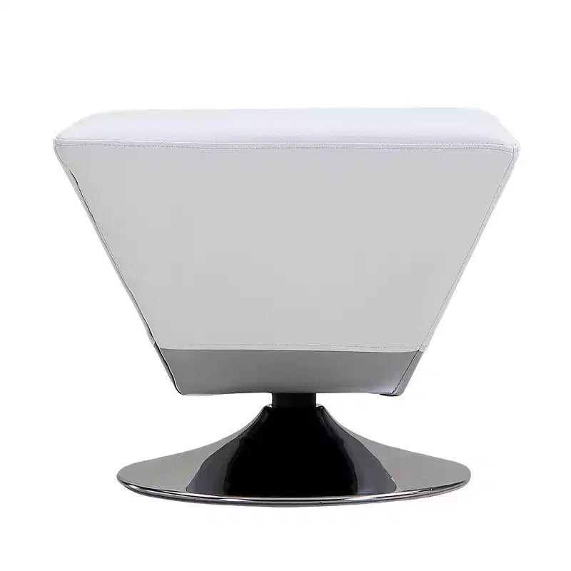 Diamond Swivel Ottoman Faux Leather Padded Seat