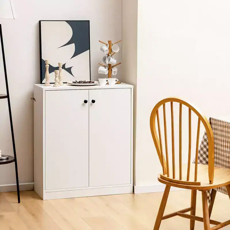 2-Door Storage Cabinet Buffet with 3 Shelves Sideboard for Kitchen Hallway