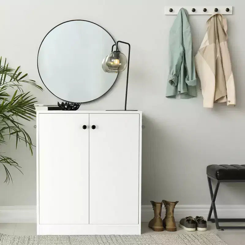 2-Door Storage Cabinet Buffet with 3 Shelves Sideboard for Kitchen Hallway