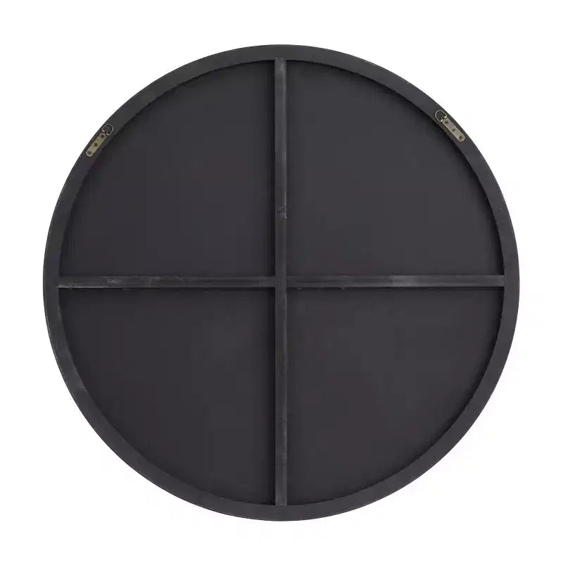 42" Wood Round Wall Mirror with Thin Frame