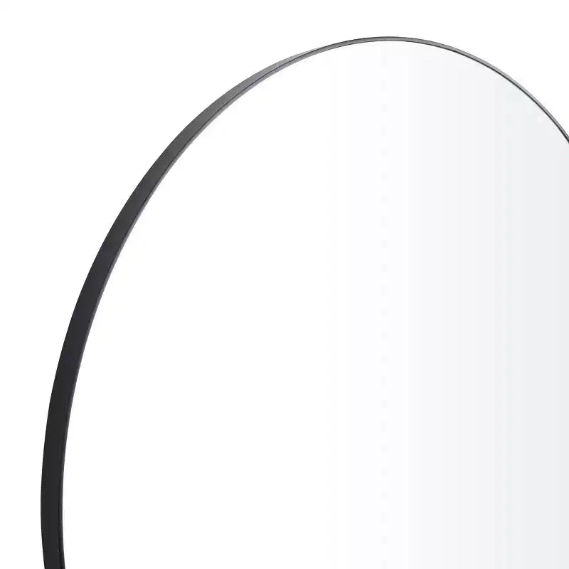 42" Wood Round Wall Mirror with Thin Frame