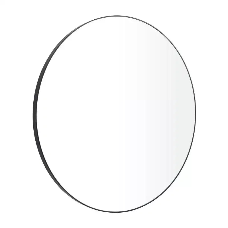 42" Wood Round Wall Mirror with Thin Frame