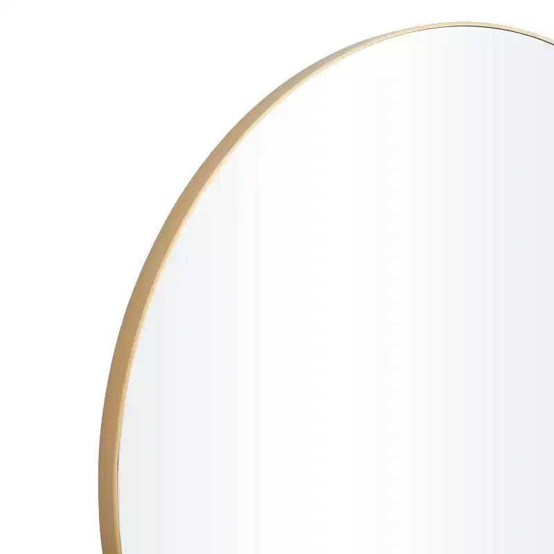 42" Wood Round Wall Mirror with Thin Frame