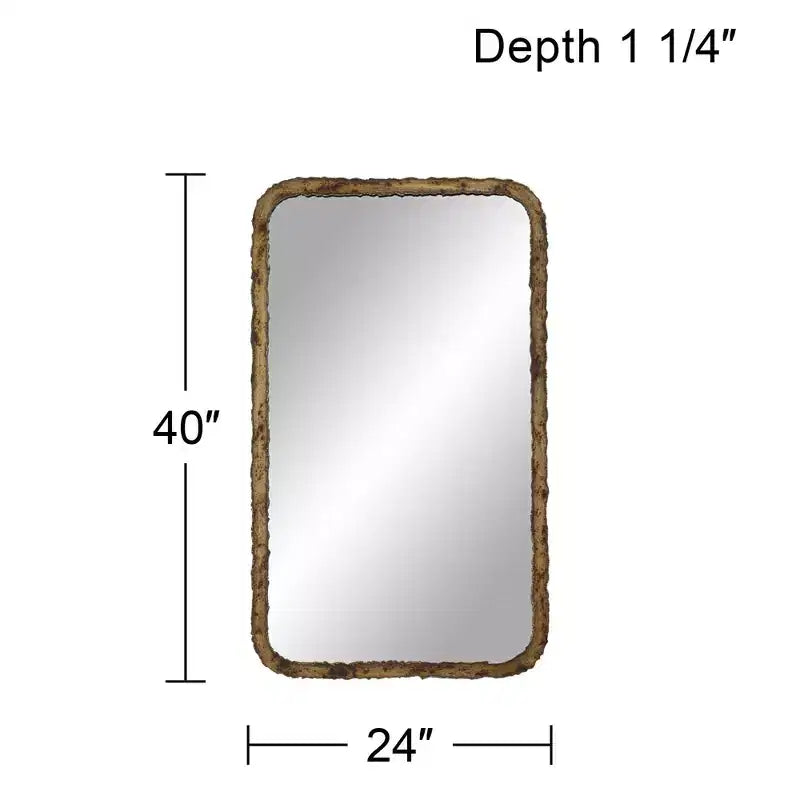 24" x 40" Oxidized Bronze Rectangular Wall Mirror