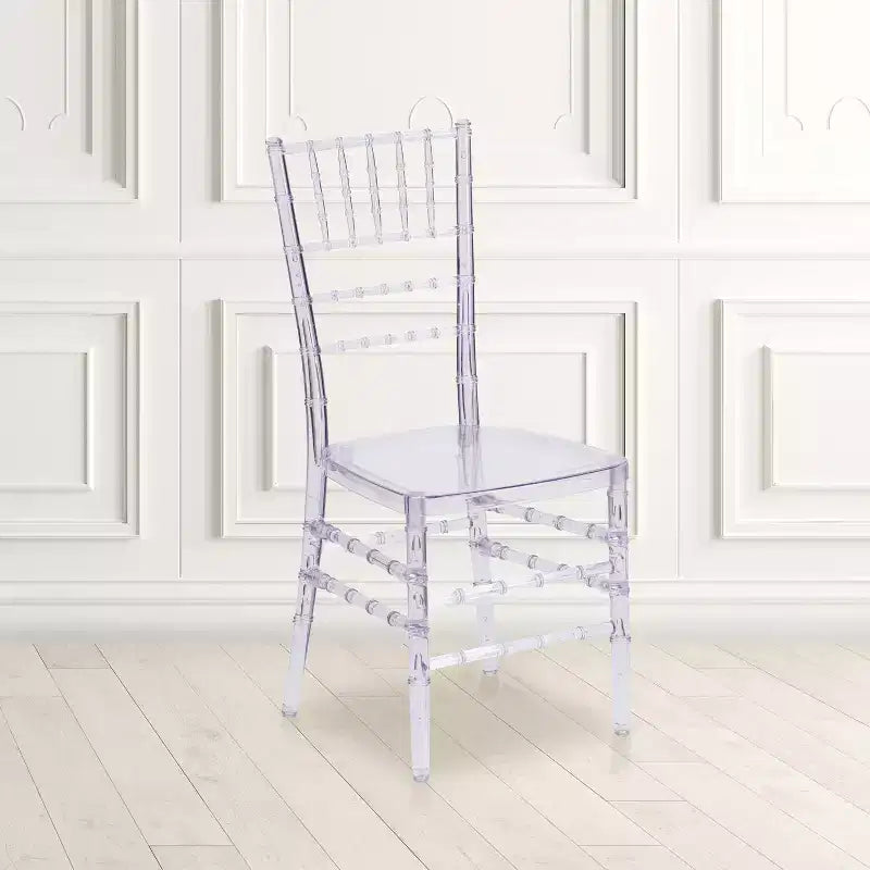 2 Pack Stacking Ghost Chair Clear Polycarbonate