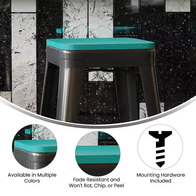 All-Weather Durable Polyresin Seat for Metal Dining Chairs, Counter Stools and Bar Stools