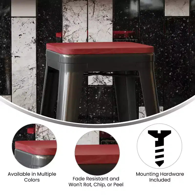 All-Weather Durable Polyresin Seat for Metal Dining Chairs, Counter Stools and Bar Stools