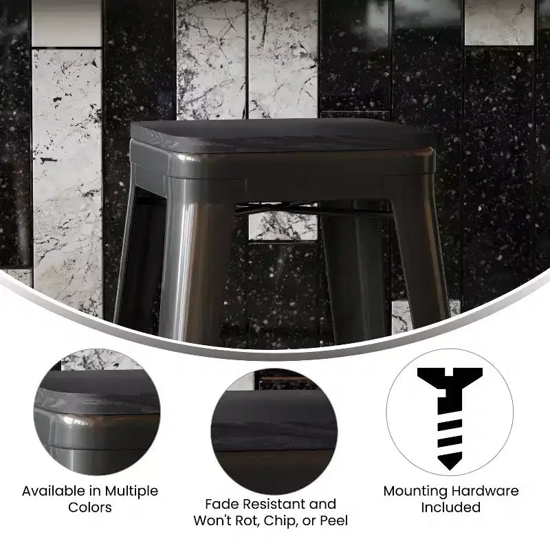 All-Weather Durable Polyresin Seat for Metal Dining Chairs, Counter Stools and Bar Stools
